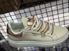 Sneakers Ynot con charm strass su lacci lurex bicolore