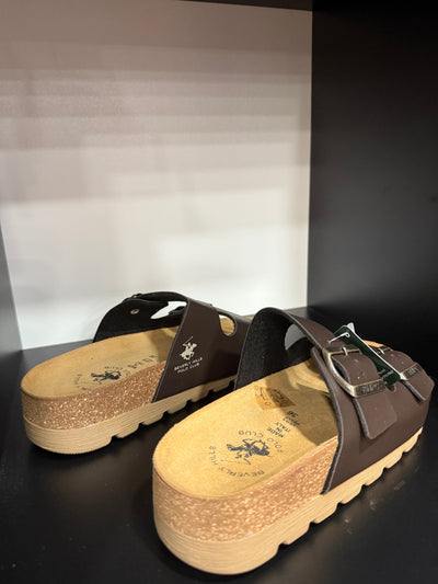 CIABATTAPOLO CLUB BERRY DOPPIA FIBBIA PLATFORM DONNA